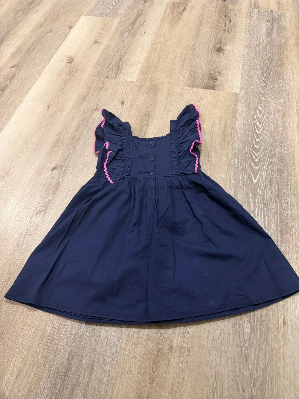Baby Gap Girls Navy Embroidered Sundress with Pink Trim NWT Size 5